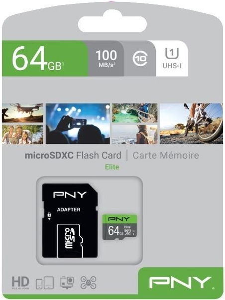 PNY MicroSDXC 64 GB P-SDUX64U185GW-GE