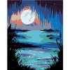 Maľovanie podľa čísel - Mesiac nad jazerom, 40 x 50 cm, napnuté plátno na ráme 8596530032410