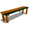 Playground System Mobiliár z agátu - lavička bez opierky