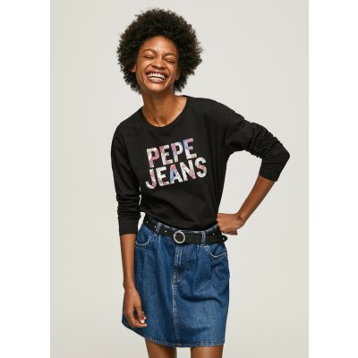 Pepe Jeans dámske tričko s potlačou LUNA 990 čierne