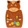 Viga Toys VIGA Drevená manipulačná doska s koňmi FSC Montessori certifikát