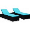 VidaXL čierne plast Ležadlo