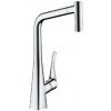 Hansgrohe Metris New - Páková kuchynská batéria 320 s vyťahovacou spŕškou, chróm 14820000