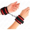 Kink - nylon bind hook&loop wrist restraints red-black model 2 adjustable 18-35 cm x 6 cm