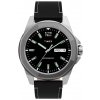 Hodinky Timex Boutique 44 mm, s dátumovkou a čiernym koženým remienkom