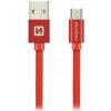 Swissten Datový Kabel Textile Usb / Micro Usb 1,2 M Červený 71522206