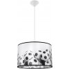 Sollux Lighting Detské závesné svietidlo Ball B, 1x plastové tienidlo so vzorom, (fi 40cm)
