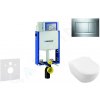 GEBERIT - Kombifix Modul na závesné WC s tlačidlom Sigma30, lesklý chróm/chróm mat + Villeroy Boch - WC a doska, DirectFlush, SoftClose, CeramicPlus 110.302.00.5 NI6