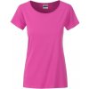 James & Nicholson (Daiber) Klasické dámske tričko z biobavlny 8007 - Ružová | XL
