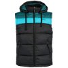 Willard pánska prešívaná vesta DAVY čierna modrá,tyrkysová