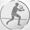 D1-A43/S - Emblém (pr.25mm) tenis muži strieborný - 2,5 cm