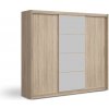 Wilsondo Šatníková skriňa so zrkadlom Marios 240x215x61 - dub sonoma
