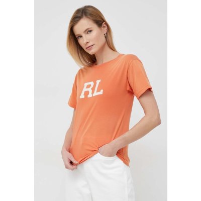 Polo Ralph Lauren Bavlnené tričko oranžová