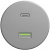 Kliklap | Kliklap - Retro USB zásuvka A+C bez rámika šedá | KA0087