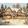 Diamondi Diamantové maľovanie - ZASNEŽENÝ DOM SO SNEHULIAKOM (D. RUSTY RUST) Rámovanie: bez rámu a bez vypnutia plátna, Rozmer: 40x50 cm