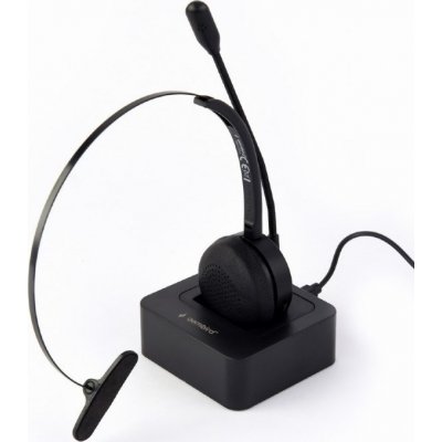 GEMBIRD Sluchátka BTHS-M-01, vhodné pro call centra, mikrofon, Bluetooth, černé