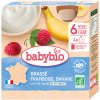 BABYBIO Kapsička mliečna desiata malina banán 4 x 85 g