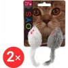 Magic Cat myšky chrastící s catnipem 11 cm 2 ks