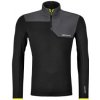 Ortovox Fleece Light Zip Neck M black raven M; Černá mikina