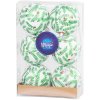 Gule MagicHome Vianoce, 6 ks, biele s trblietavym ornamentom, s glitrami, matné, s dekoráciou, na vianočný stromček, 8 cm