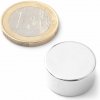 SOLLAU Neodymový magnet valec D 20x10 mm, Neodym, N42, ponikelovaný