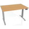 Pracovný stôl Motion, PO, 2S, 160x70,5-120,5x80 cm, buk/sivá