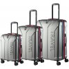 ZahradnyNabytok.org - Set 3 ks cestovných kufrov - strieborný