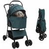 Skladací vozík pre zvieratá s nastavením, zelený, 81 x 47 x 99 cm