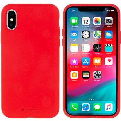 Púzdro Mercury Silicone iPhone 12 Mini červené