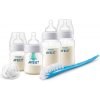Philips Avent novorozencká štartovacia sada AirFree fľaše PP polopriehľadná +cumlík+ventil+kefa 1x1 set 125 ml+ 2 ks 260 ml