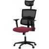 Nábytek PEGAS s.r.o. Kancelářská židle, houpací mechanismus, červená síťovina, KA-B1025 BOR