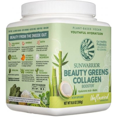 Sunwarrior Beauty Greens Collagen Booster, Bez chuti 300 g