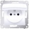 Simon 54 Vodotesná zásuvka s uzemnením IP44 s plným bielym krytom DGZ1BZ.01/11