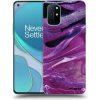 Picasee silikónový čierny obal pre OnePlus 8T - Purple glitter