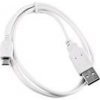 C-Tech CB-USB2M-20W USB 2.0 AM/Micro, 2m, bílý
