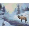 Zuty – Maľovanie Podľa Čísel – Los Stojaci V Rieke (D. Rusty Rust), 40 × 50 cm, Plátno + Rám 8596530170334