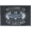 CurePink Gumová Batman Enter The Bacave šedá GP85484 60 x 40 cm