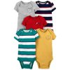 CARTERS CARTER'S Body krátky rukáv Stripe chlapec LBB 5ks NB/ veľ. 56