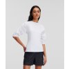 Karl lagerfeld tričko PUFFY WOVEN SLEEVE TOP biela