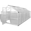 vidaXL Hliníkový skleník s podkladovým rámom spevnený 10,53 m²