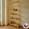 Drevený regál z borovice, 6 políc, 213 x 80 x 33 cm, český