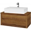 Dreja Umývadlová skriňa STORM SZZ 80 (umývadlo Kube) - D27 Cognac / D27 Cognac