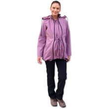 softshellová bunda pre tehotné a nosiace ženy ružovo fialová