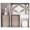 HOMESTYLING Kúpeľňové doplnky sada 3 ks hnedá KO-CY2210590hned