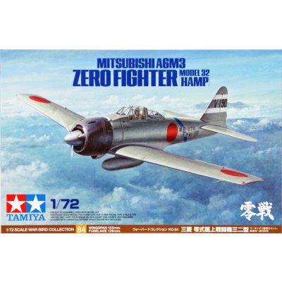 Tamiya Mitsubishi A6M3 Zero Fighter Model 32 Hamp 1:72