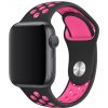 eses Silikónový remienok pre Apple Watch - Čierno ružový, S, M, L - 42mm, 44mm, 45mm, 49mm