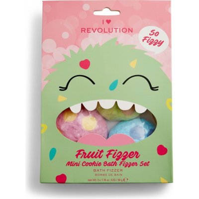 I Heart Revolution súprava kúpeľových bômb Fruity Cookie Fizzer (Bath Fizzer) 3 x 50 g darčeková sada