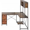 Písací stôl Vevor 158 x 50 x 75 cm čierny, odtiene hnedej
