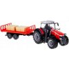 Bburago Farm traktor Messey Ferguson s přívěsem na balíky 1:50