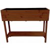 ATMOWOOD Vyvýšený drevený truhlík s policou 120 cm - teak